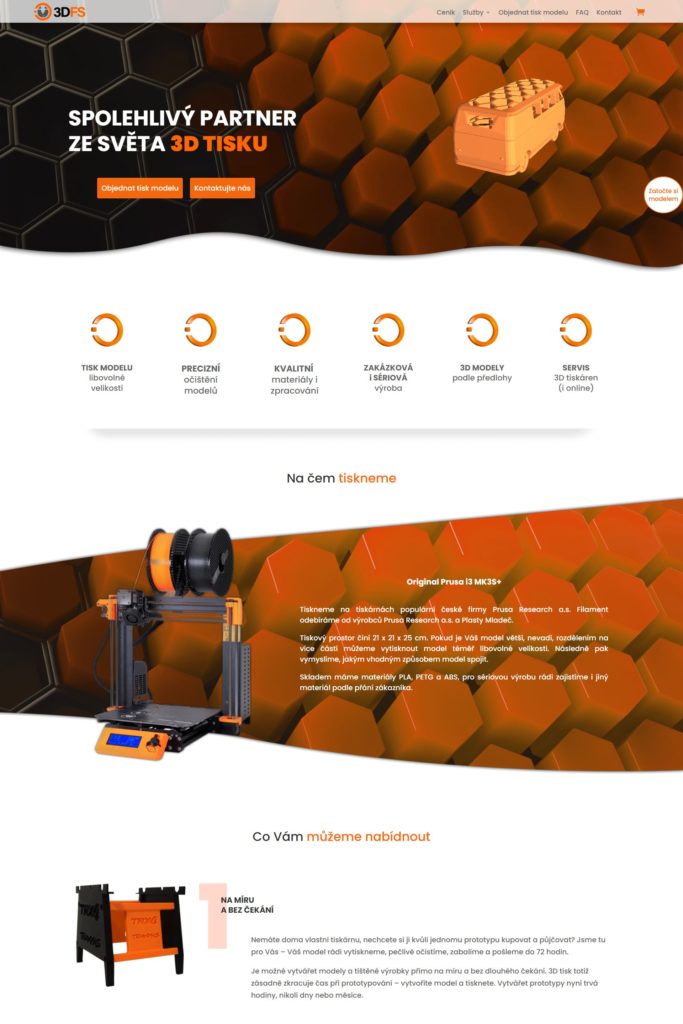 www.3DFS.cz - úvodní strana