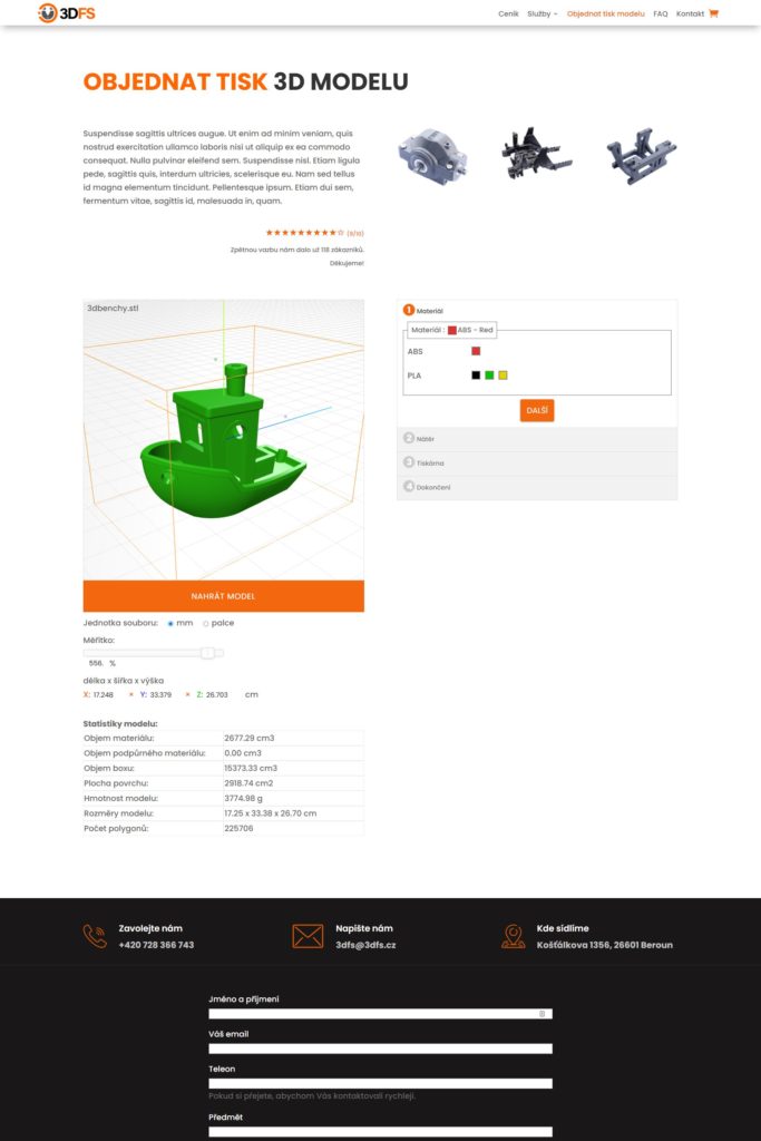 www.3DFS.cz - objednání modelu