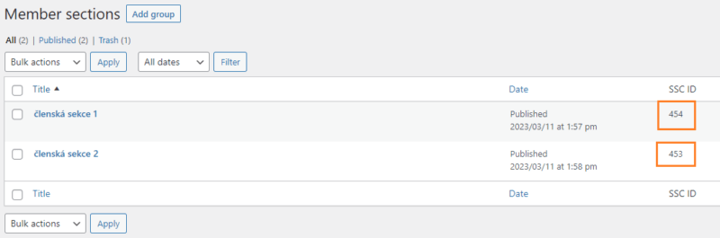 ID SimpleShop skupiny