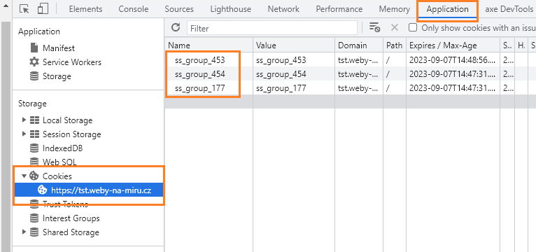 SimpleShop - cookies