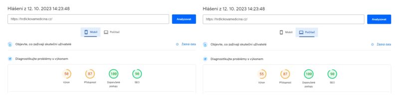 HrdlickovaMedicina.cz PŘED OPRAVOU