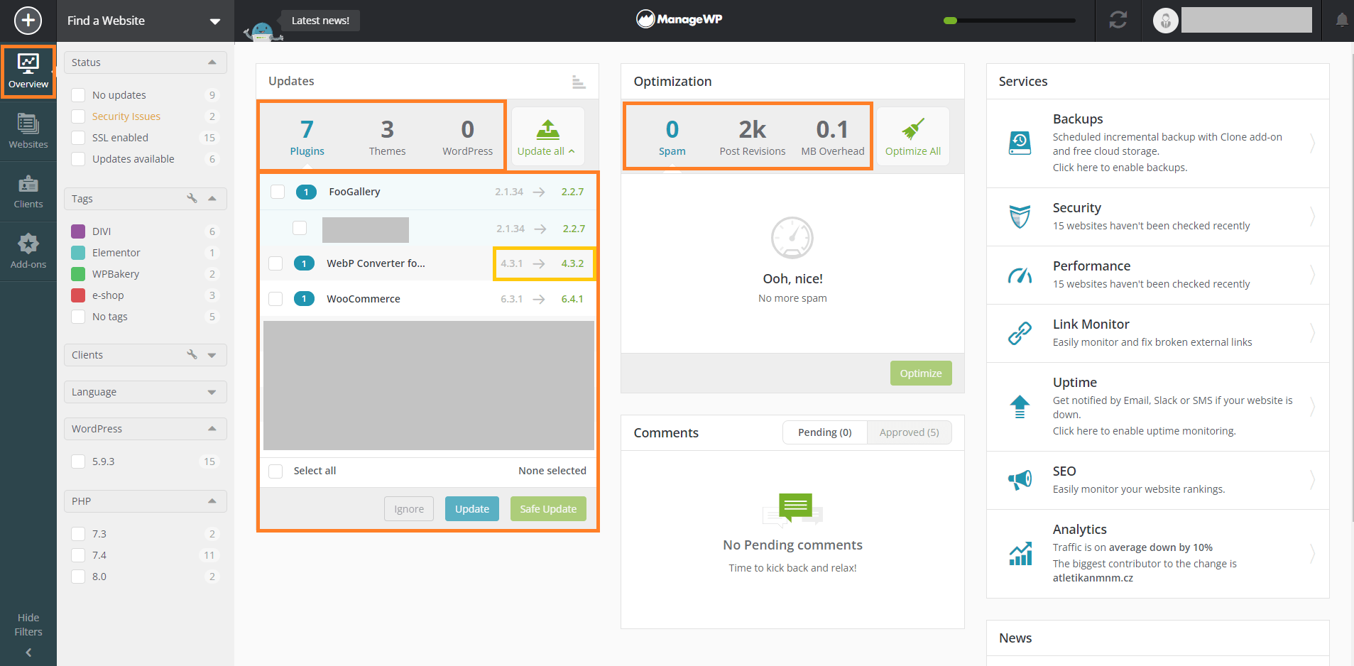 wp manage1